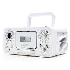 アナバス CDラジカセ CDラジオカセットレコーダー ANABAS audio 2電源対応 AC100V 乾電池対応 CD-C330-W ホワイト CDラジオ CDプレーヤー カセットテープ CD再生 太知ホールディングス ANABAS【送料無料】【KK9N0D18P】
