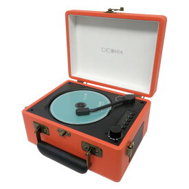 【即納】CICONIA チコニア レトロ CDプレーヤー CCD-0010-OR オレンジ レコードプレーヤー風 多機能CDプレーヤー Bluetooth USBメモリ再生 バッテリー内蔵 AUX-IN ヘッドホン端子 CD CD-R CD-RW MP3 WMA オシャレ【送料無料】【KK9N0D18P】