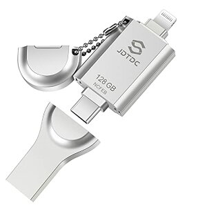 Apple MFi FiPhone USB128GB CgjO 3 in 1 obNAbvʐ^ۑ ACtH USB-C Lightning USB3.0 ACtH^CvC f[^eʕsX}zp Ot ]ۑAndroid iPho
