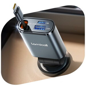 y2025^莮zLamicall VK[\Pbg  [dF57W } 3in1 ԍڏ[d PD30W/PPSΉ 12/24VԑΉ 3䓯\ 75cm Type-C P[u iPhone16/15V[Y iPad/android/Apple Watch/MacBookΉ J[