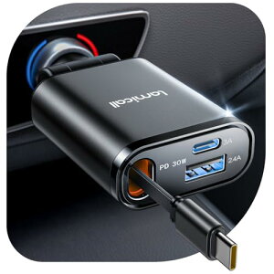 yMiniTCYz2025 Lamicall ԏ[d 莮 VK[\PbgF^CvC PD30W/PPSΉ } 57W 3in1 ԍڏ[d 12/24VԑΉ 3䓯\ 75cm Type-C P[u iPhone16/15V[Y iPad/android/Appl