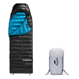 Naturehike 寝袋 ダウン 【足伸ばし可能・完全展開可能】-7.9~4.7℃ シュラフ コンパクト 超軽量 冬用 1人用 650FP 封筒型 4シーズン 防水 保温 防寒 防災用 車中泊 登山 あったか 肌触り良い アウト