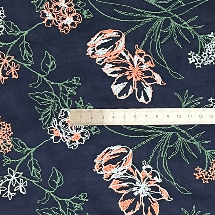 楽天市場】花 刺繍 ローン エンブロイダリー 10cmから : OKB fabric