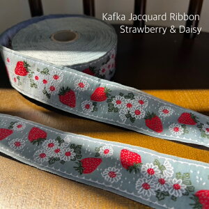 Kafka Jacquard Ribbon Strawberry & Daisy  t[{ k  |p{ nhCh JtJ{