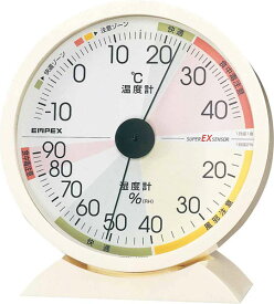 湿度計 温度計 シンプル 温湿度計 エンペックス アナログ 温度湿度計 EX-2841 メール便可￥320