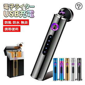 即納 電子ライター USB充電式 防風 防水 無炎 Miniサイズ 使用便利 携帯便利 PSE認証済み おしゃれ アウトドア用 防風 軽量 LED 誕生日プレゼント