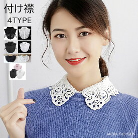 【P5倍&100円OFFクーポン配布中】高貴な花レースのつけ襟 レース 付け襟 スタンドカラー ブラウス付け襟 レディース 付け衿 レースつけ襟 重ね着 レイヤード レディースファッション 小物 無地 花柄飾り 大人可愛い 個性的 シンプル 20代30代40代50代