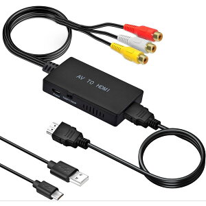 RCA to HDMI ϊRo[^[ AVR|Wbg to hdmiϊA_v^[ 3F[q hdmi ϊRo[^ ÂQ[@iXBOXAPS1APS2ASNESAWiiAN64jÂR[_[(DVDAVCRAVHS)Ȃǋ@3FR[h