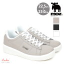 moz モズ スニーカー コート ホワイト レースアップ レディース フェイクレザー 運動靴 スポーツ 22.5cm〜24.5cm 軽量 ar19612