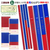 ＼＼まとめ買いは 1ダース887円より／／ お得な レーザー彫刻 名入れ 鉛筆 uni 学習・丸つけ用 赤鉛筆 青…