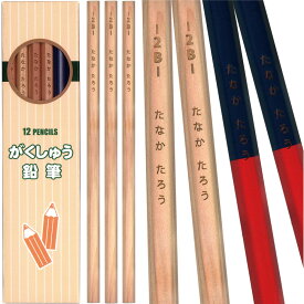 日本製 鉛筆 名入れ 鉛筆 2B がくしゅう 鉛筆 2B 10本 ＋ 赤青5:5鉛筆 2本 木軸 無地 入学祝い 名入れ無料祝 卒園 卒園記念 1ダースから 送料無料 鉛筆 名入れ 国産 レーザー彫刻 ひらがな 漢字 sotsuen gks (郵14 2個ネ jpn