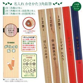 ＼＼まとめ買いは 1ダース609円より／／ お得な 名入れ 鉛筆 三角 がくしゅう 名入り 2B 4B 6B 赤鉛筆 赤青鉛筆 計12本 国産 ナチュラルウッド鉛筆 木軸 日本製 入学祝 名入れ無料 卒園 記念 1ダースから 送料無料 3角鉛筆 名入れ 国産 レーザー彫刻 sotsuen レ ネ