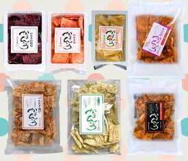 【送料無料 】 稲庭うどん職人が作るかりんとう 福箱 かおる林檎 かおる山葡萄 かおる苺 たたき揚げ くろかり殿 のり平様 みたらし姫 7種セット