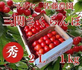 【送料無料】さくらんぼ 佐藤錦 秀 2L 1kg湯沢市三関 マルヤ佐藤農園