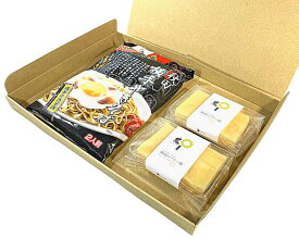 【送料無料】【メール便でお届けします】もちもちのび～る秋田のバターもち3個入×2袋 横手やきそば2食入×1袋セット