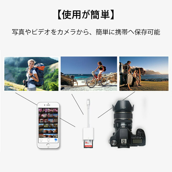 楽天市場】【iPhone15対応＆512GB以内対応】SDカードリーダー 2in1 