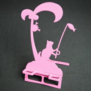 スマホスタンド かわいい おしゃれ 折りたたみ ベッド 猫 送料無料 日本製 可愛い 贈り物 ギフト 誕生日 お祝い ネコ 海 釣りねこ ヤシの木(セパレートタイプ)が スマートフォン アイ