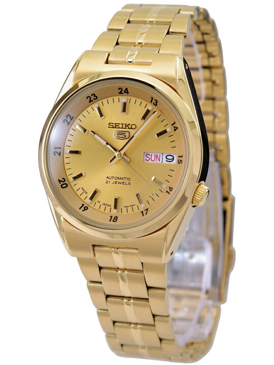 楽天市場】セイコー SEIKO 5 腕時計 機械式 自動巻き ゴールド文字盤 