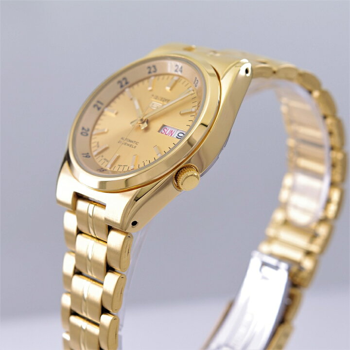 楽天市場】セイコー SEIKO 5 腕時計 機械式 自動巻き ゴールド文字盤 