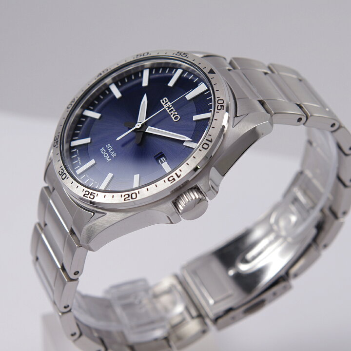 楽天市場】セイコー SEIKO 腕時計 ソーラー 100M防水 ネイビー文字盤 