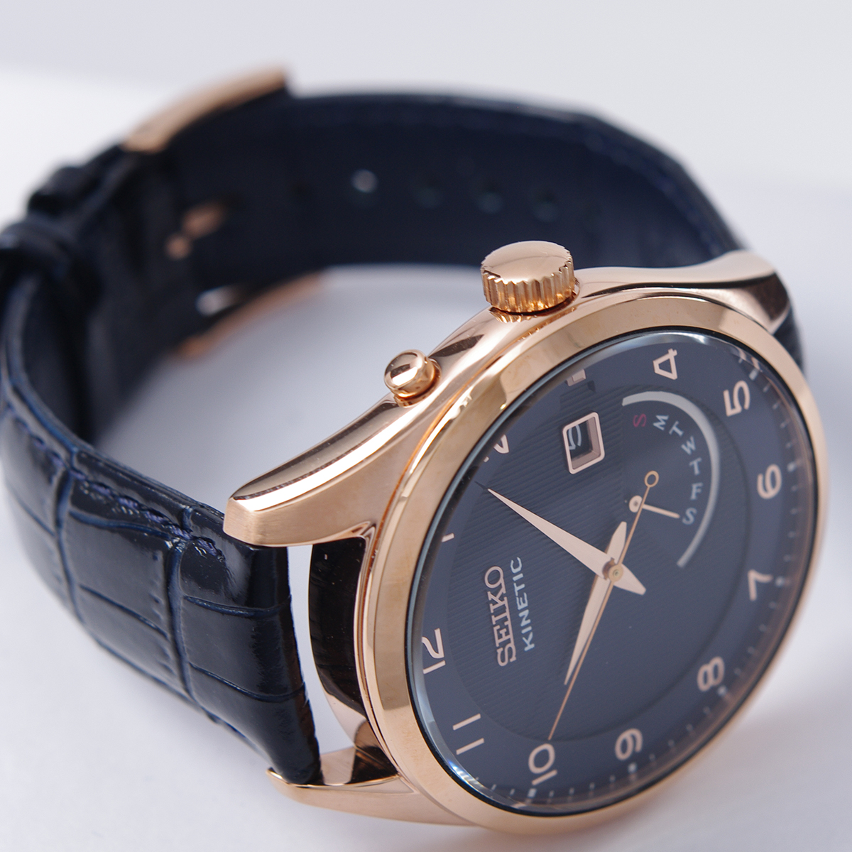セイコー SEIKO 腕時計 海外モデル KINETIC キネティック レトログラード ネイビー文字盤 SRN062P1 メンズ [逆輸入品] |  アッキーインターナショナル