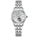 ★限定特典付き★シチズン CITIZEN 腕時計 機械式 自動巻(手巻付き) メカニカル シチズンコレクション サファイアガラス オープンハート PR1040-88A シルバー レディース［国内正規品］