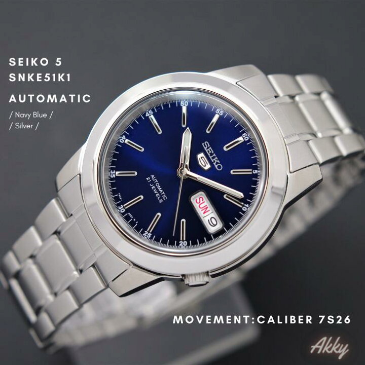 楽天市場】セイコー SEIKO 5 腕時計 海外モデル 自動巻き ネイビー文字 