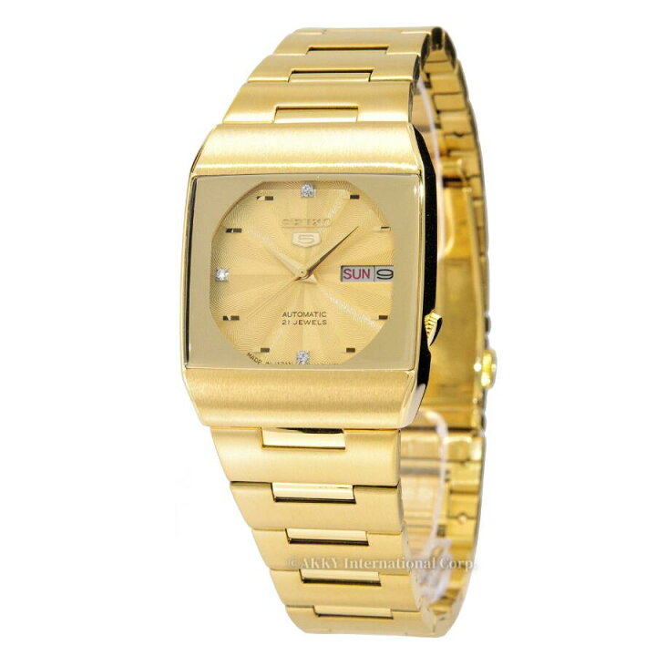 楽天市場 セイコー Seiko 腕時計 セイコー5 ゴールドカラー 海外モデル Sny358j1 メンズ 逆輸入品 アッキーインターナショナル