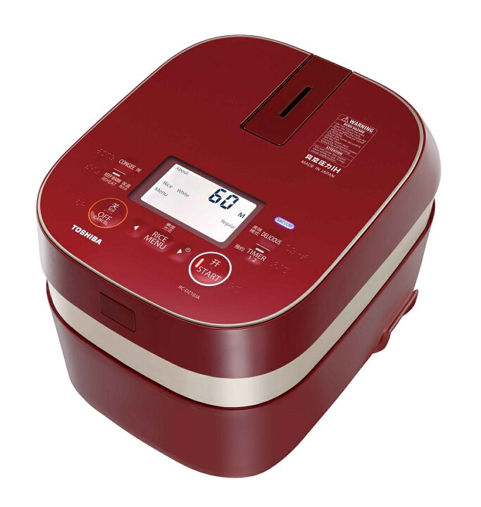 海外向け】TOSHIBA(RC-DU10W)5.5合炊き(RED) あぁ｜炊飯器 