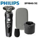 【5/16 1:59迄・抽選で最大100%Ptバック(要エントリー)】 PHILIPS 電気シェーバー 回転刃 お風呂剃り可 収納ケース コードレス洗浄器付 国内/海外両用 メーカー保証2年 ブラック SP9840/32