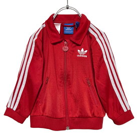 古着　アディダスオリジナルス　adidas originals　ファイヤーバード　トラックジャケット　ジャージ　赤　レッド　ベビー　キッズ　子供服　運動着　体操着　サイズ80　24ヵ月　2歳　韓国　中古　ヴィンテージ　ユーズド　ビッグトレフォイル　スリーストライプ