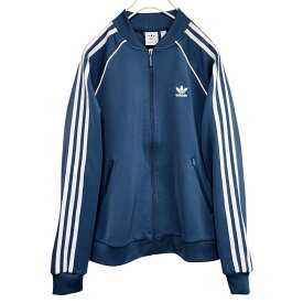 古着　アディダスオリジナルス　adidas originals　スーパースター　トラックジャケット　ジャージ　あのちゃん　激レア　グレイリッシュブルー　青　ユニセックス　メンズ　レディース　M　韓国　中古　ヴィンテージ　ユーズド　ビッグトレフォイル　スリーストライプ