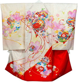 お宮参り 女の子 着物 女児祝着【正絹】のしめ 初着 産着 新品j1207