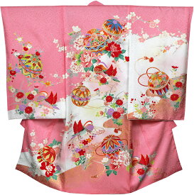 お宮参り 女の子 着物 女児祝着 正絹 のしめ 初着 産着 新品j1015