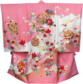お宮参り 女の子 着物 女児祝着 正絹 のしめ 初着 産着 新品j1015