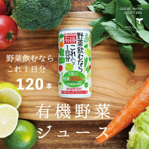 有機野菜ジュース 有機野菜飲むならこれ1日分 190g4ケース 120本 あす楽 まとめ買い 送料無料 光食品 ヒカリ食品 有機オーガニック 無添加 有機JAS 誕生日御祝 御中元 御歳暮 御年賀 ご挨拶 母