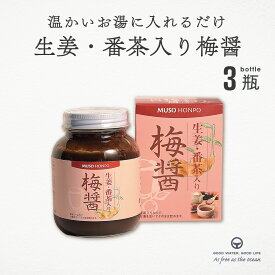 梅醤 3個 生姜番茶入り梅醤 生姜 番茶 梅肉 お湯割り 調味料 醤油ダレ 和え物 おひたし ポカポカ ムソー マクロビオテック ムソー