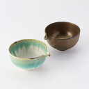 AKOMEYA TOKYO/ 片口抹茶碗 　長十郎織部流し/金泥釉