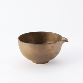 AKOMEYA TOKYO/ 片口抹茶碗 　長十郎織部流し/金泥釉