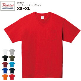 5.6オンス ヘビーウェイトポケットTシャツ XS～XL カラー #00109-PCT 無地