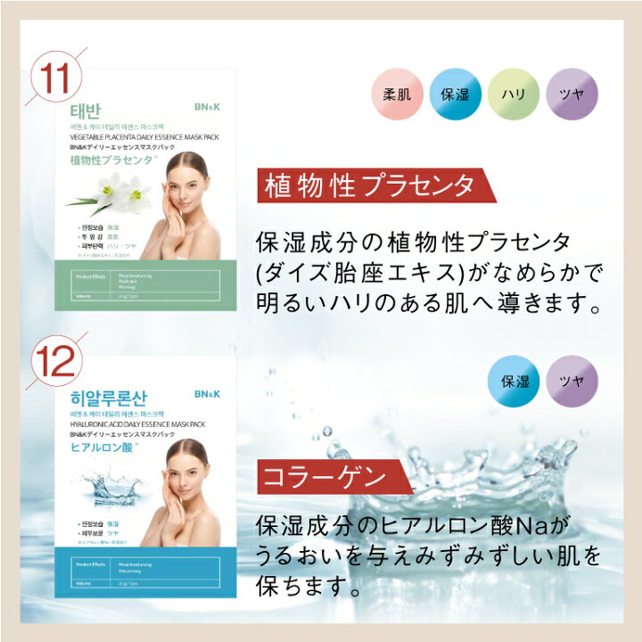 あす楽 BNK シートマスク 個包装 フェイスパック 100枚 1種 シートマスク フェイスパック 大容量 フェイスパック 韓国 マスクパック スキンケア 個別包装 パック フェイスマスク フェイスパック 韓国コスメ 乾燥 保湿ケア エイティーンマーケット 4KIND パック マスク 新品 ブラックシートマスク 新品 3点