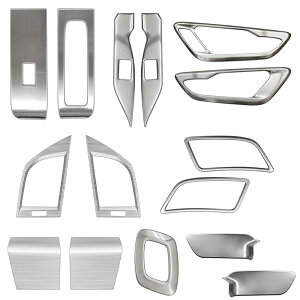 アルファード 40系 ヴェルファイア 40系 パーツ インテリアパネル 8点セット ステンレス素材 ウィンドウスイッチパネル インナードアハンドルパネル フロントエアコン吹き出し口パネル デフ