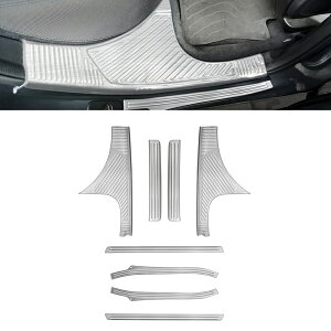 スバル 新型 フォレスター SL系 専用 パーツ ガーニッシュ サイドステップ 内側 外側 8点セット インテリアパネル 外装 内装 スカッフプレート ステンレス カスタム アクセサリー 車種専用設