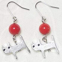 楽天市場】猫 ピアス（素材（ジュエリー・アクセサリー）天然石 