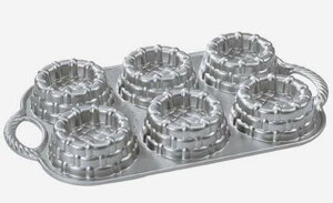 mfBbNEGA mXeBbN x[LOp V[gP[L oXPbg^ 6Jbv Nordic Ware Cast-Aluminum Nonstick Baking Pan, Shortcake Baskets