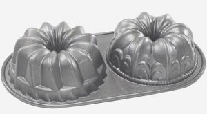 mfBbNEGA v`i og fGbg p P[L^ Nordic Ware Platinum Bundt Duet Pan 84037