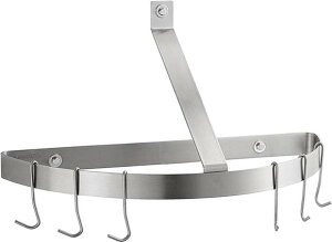 NCWi[g NbNEGAbN Ǌ||bgbN XeX@Cuisinart CRHC-22B Chef's Classic Half-Circle Wall-Mount Pot Rack, Brushed Stainless