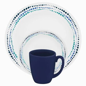 R[ rOEFA[ fBi[EFA[ I[V u[X H16_Zbg Corelle Livingware 16-Piece Dinnerware Set, Ocean Blues, 1119404