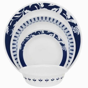 R[ ueBbN Abv^E u[ }B fBi[EFA[ H16_Zbg Corelle Boutique Uptowne Blue Mavi 16-pc Dinnerware Set