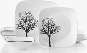 R[ H18_Zbg eBo[ VhEY ؍ނ̉e HZbg fBi[EFA MZbg Corelle Dinnerware Set Timber Shadows ێM M M X[vM